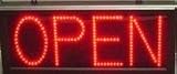 StreetTags PTZ-R-101 LED Open Sign with Attention getting Flashing Effect