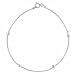 Elegantes Fußkettchen mit Silberperlen aus Sterling Silber, 23cm Länge