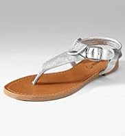 Toe Post Buckle Glitter Sandals