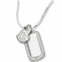 Cleveland Indians Chief Wahoo 9/16” Sterling Silver Mini Dog Tag