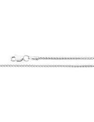 16 Inch 14K White Gold Popcorn Chain