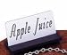 Silver Apple Juice Sign with Black Lettering - 4 in. x 2 in.