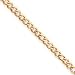 14k Solid Polished Diagonal Curb Link Anklet - 10 Inch