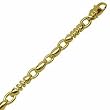 14Kt Yellow Gold Trendy Bullet Chain Men's Bracelet