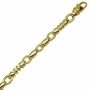 14Kt Yellow Gold Trendy Bullet Chain Men's Bracelet