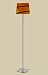 Caleb Floor lamp with Polished Chrome finish and Fused Tiger Stripe glass