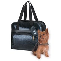 Sherpa Tote - Black Faux Alligator / Standard