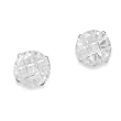 8mm Round CZ " 9 Cut" Design Earrings