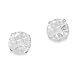 8mm Round CZ 9 Cut Design Earrings