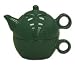 Tea for Me One 1 Cup Teapot 3-Piece Set, Green - SALE