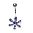 Sterling Silver Belly Ring Flower Sterling Silver Belly Ring Flower