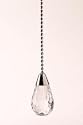 Polished Chrome with Acrylic Crystal Teardrop Light Pull