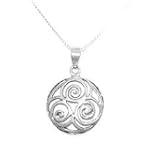 Small Celtic Pendant Necklace Solid 925 w/ 18" chain