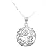 Small Celtic Pendant Necklace Solid 925 w/ 18 chain