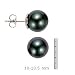14k Gold,10-10.5mm Black Tahitian South Sea Pearl Stud Earring
