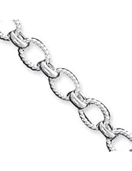 Sterling Silver 7.5inch Polished Fancy Link Bracelet QH310-7.5"