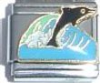 Clearly Charming Dolphin Jumping Italian Charm Bracelet Link