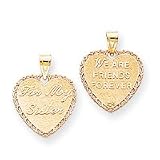 14k Reversible For My Sister Heart Pendant