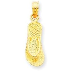 14k Gold Single Flip-Flop Pendant