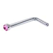 Pink Gem MICRO Nose Ring L-Shaped