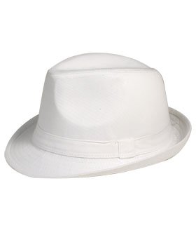 (WHITE) Michael Jackson 100% Cotton Solid Fedora by Private Island (White) Image (WHITE) Michael Jackson 100% Cotton Solid Fedora by Private Island (White)