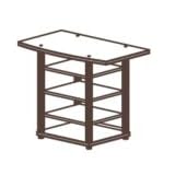 SALAMANDER DESIGNS STV30 C/A SYNERGY STV30 SERIES 4-SHELF TV AND AUDIO/VIDEO STAND W/ CHERRY WOOD BASE AND TOP, BLACK SHELVES AND SATIN ALUMINUM TUBES