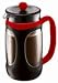 Bodum Young Press 8 Cup Coffee Maker with Black Santoprene Frame and Red Trim