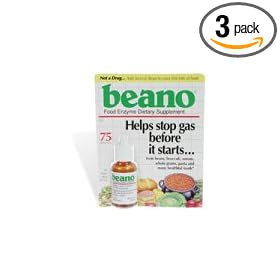 Beano Food Enzyme Dietary Supplement Drops, 75-Serving Bottles (Pack of 3) ? (Discontiued by MFG 2004)