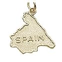Spain Charm - 10K Yellow Gold