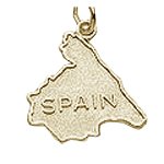 Spain Charm - 10K Yellow Gold