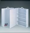 5 Shelf industrial cabinet- empty metal case w/ swing out door- 19-1/2 in. x26 in. x5-1/2 in. - 1 ea. At Home Emergency