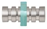 CRL Brushed Nickel Junior Contemporary Style Back-to-Back Shower Door Knobs by CR Laurence