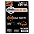 Harley Davidson - Classic Graphix Chrome Decals by Harley Davidson H99060