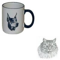 Maine Coon Country Mug, Porcelain by Rosalinde (12 oz.)