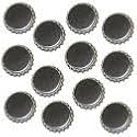 Brushed Silver Colored Beer Bottle Caps (approximately 144 caps)