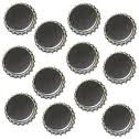 Brushed Silver Colored Beer Bottle Caps (approximately 144 caps)