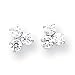Sardelli - 14k White Gold 3-Stone Cluster Cubic Zirconia Post Earrings