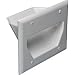DataComm 45-0003-WH 3-Gang Recessed Low Voltage Cable Plate (White)