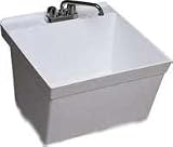 Swanstone MF-1W Wall Mounted Veritek Laundry Tub, White