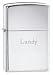 High Polish Chrome Engraved Zippo Lighter - Lundy