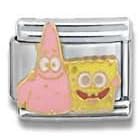 Clearly Charming RETIRED SpongeBob Squarepants SpongeBob & Patrick Italian Charm