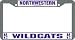 Sporting Goods : Northwestern Wildcats Chrome License Plate Frame