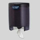 Classic Center Pull Hand Towel Dispenser, Black Pearl/white