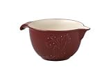 Pfaltzgraff Weir in Your Kitchen 1-Quart Small Mixing Bowl with Pour Spout, Cayenne