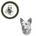 Australian Cattle Dog 10' Green Plate, Porcelain by Rosalinde (10' diameter)