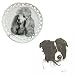 Border Collie Heart Shaped Plate, Porcelain by Rosalinde (8' diameter)