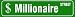 MILLIONAIRE STREET money finance road sign