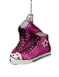 4" Noble Gems Pink Retro High Top Sneakers Christmas Mouth Blown Glass Ornament