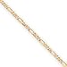 14k Polished Figaro Link Anklet - 9 Inch