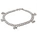 Kids Anklet in Silver with Gemstone 25 gms. 8.75 Inches